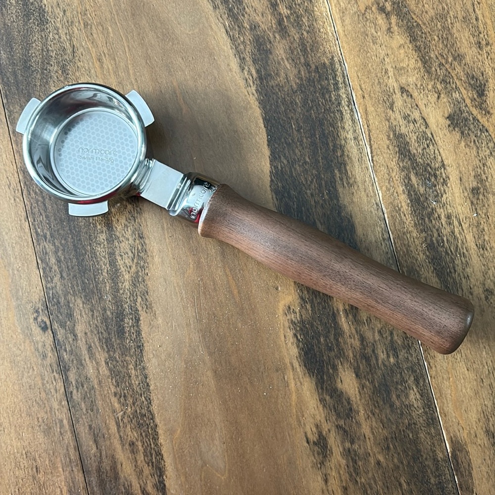 NIB Normcore Walnut Bottomless Portafilter 54mm for Breville/Sage